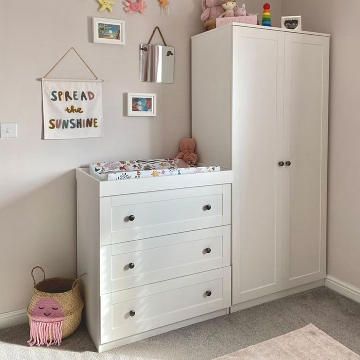 Silver Cross Bromley Double Nursery Wardrobe – White