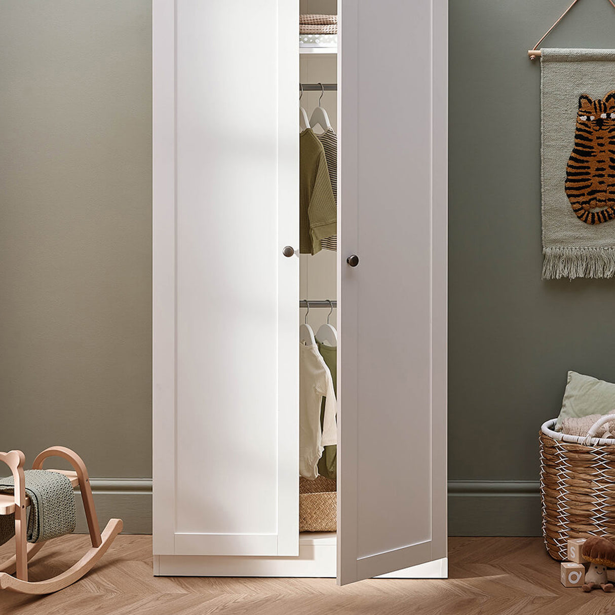 Silver Cross Bromley Double Nursery Wardrobe – White