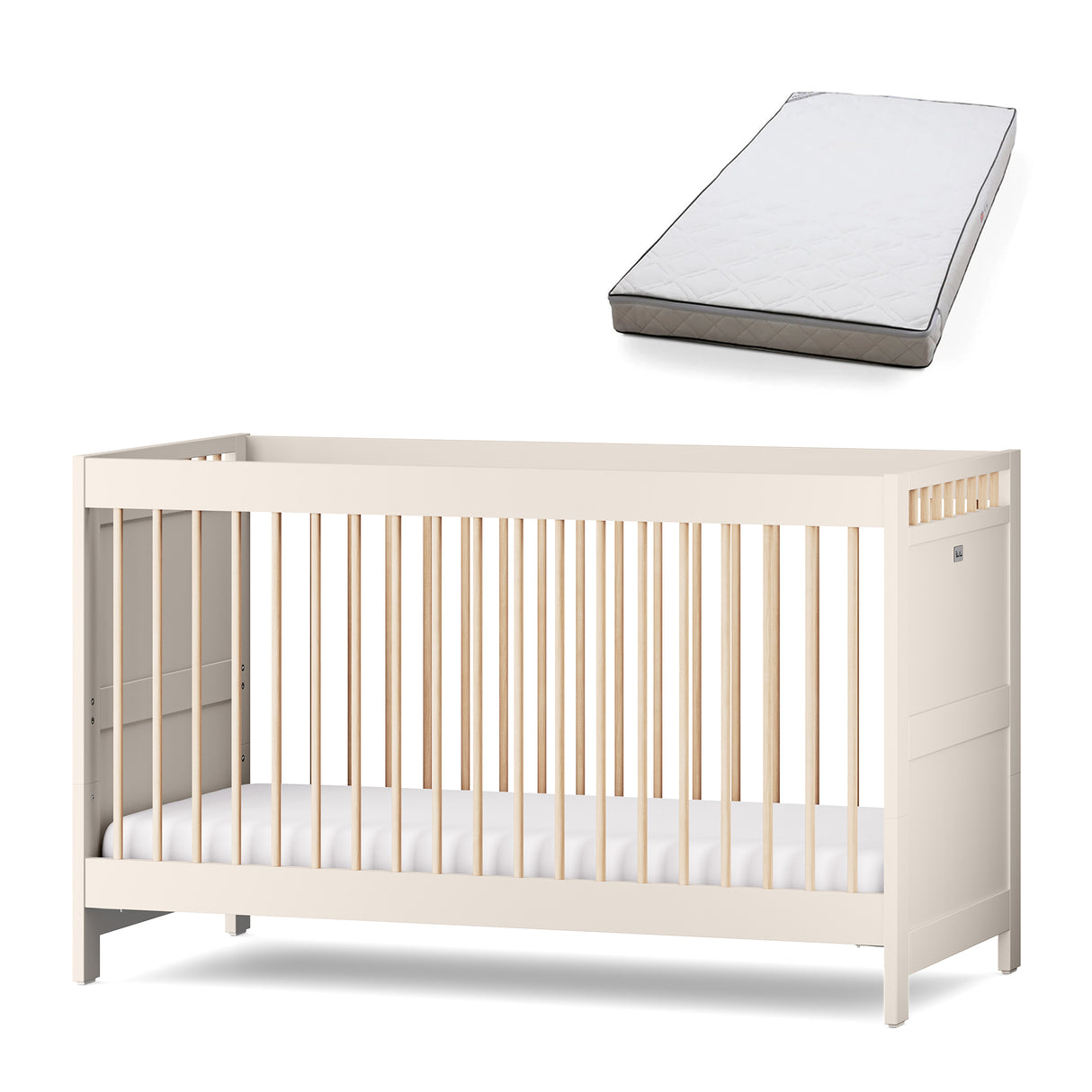 Silver Cross Seville Convertible Cot to Toddler Bed - Cashmere Oak