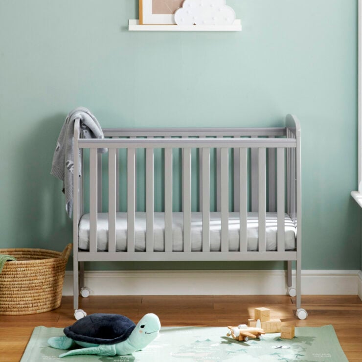 Babymore Space Save Cot - Grey