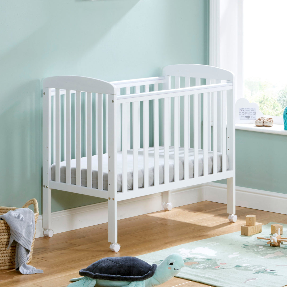 Babymore Space Save Cot - White