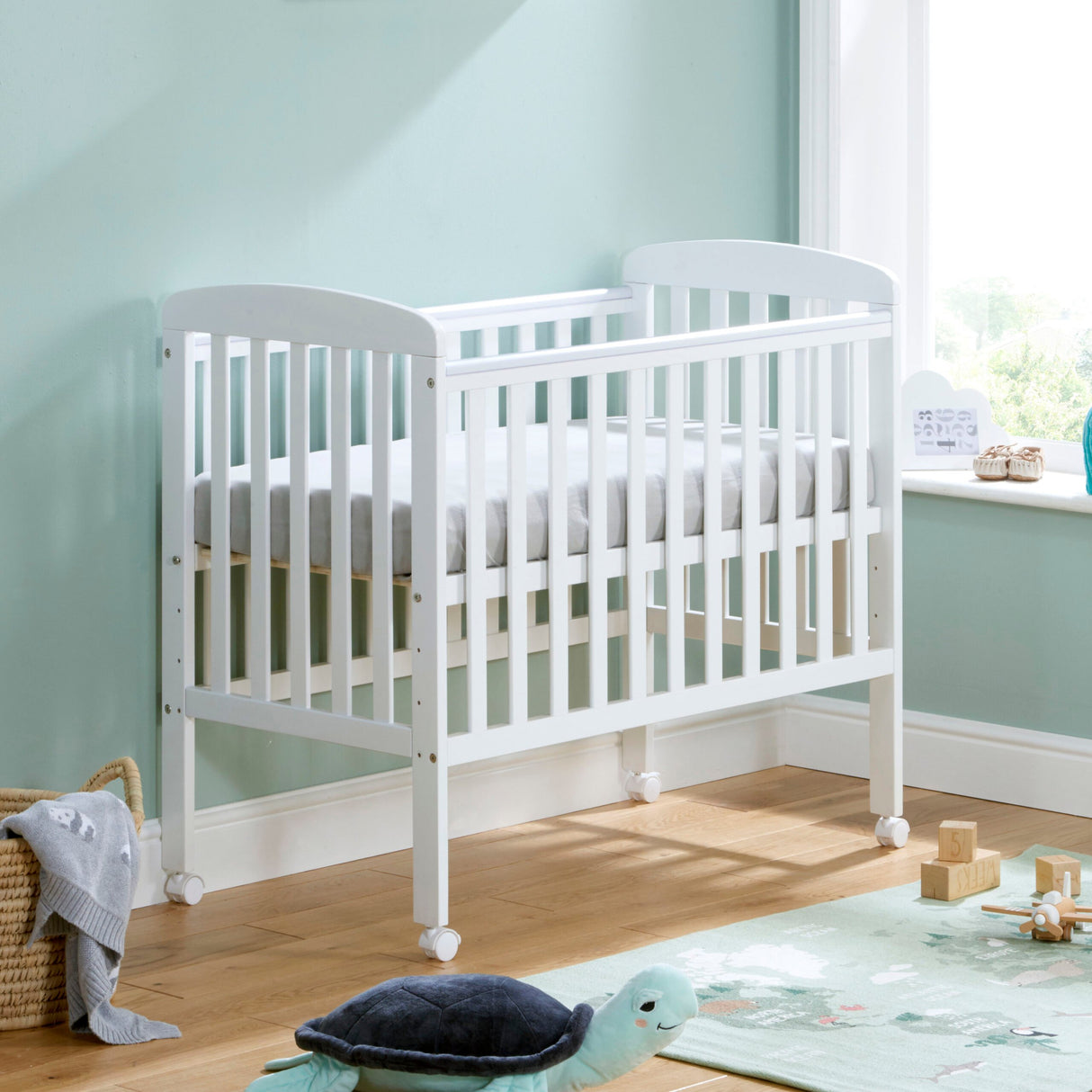 Babymore Space Save Cot - White
