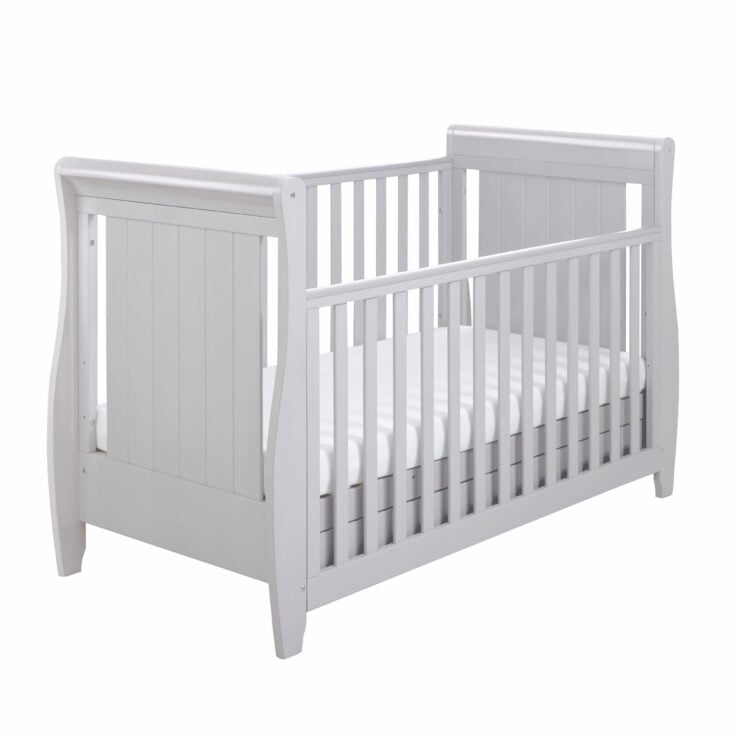 Babymore Stella Drop Side Cot Bed - Grey
