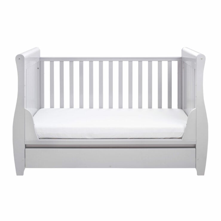 Babymore Stella Drop Side Cot Bed - Grey