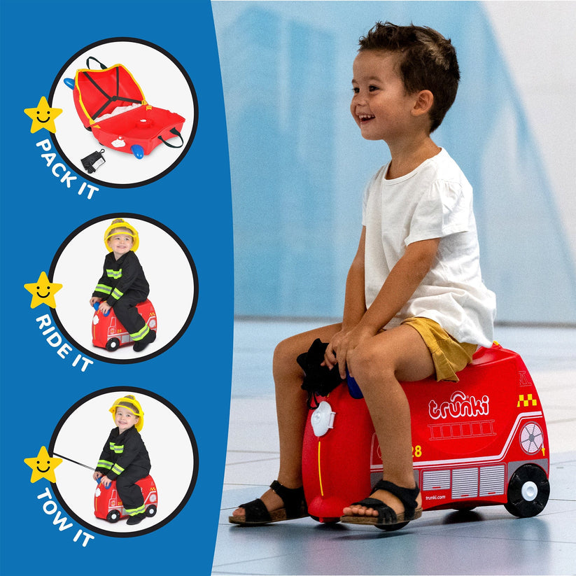 Trunki Ride-On Suitcase - Frank the Fire Engine