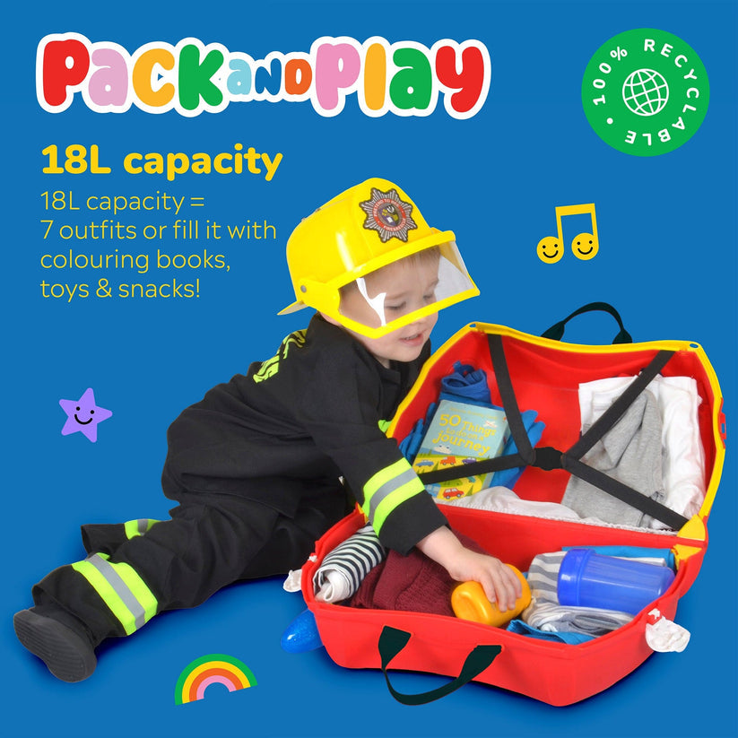 Trunki Ride-On Suitcase - Frank the Fire Engine