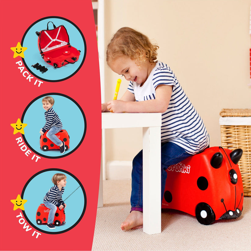 Trunki Ride-On Suitcase - Harley the Ladybird