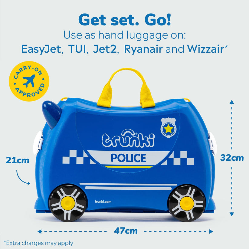 Trunki Ride-On Suitcase - Percy the Police Car