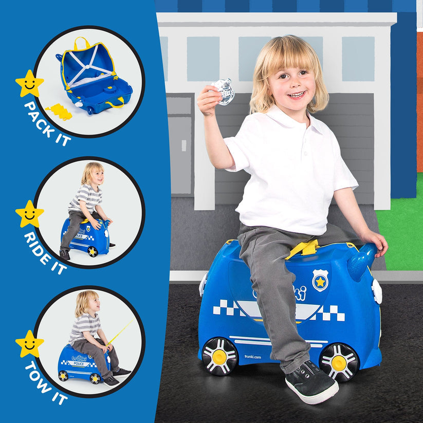 Trunki Ride-On Suitcase - Percy the Police Car