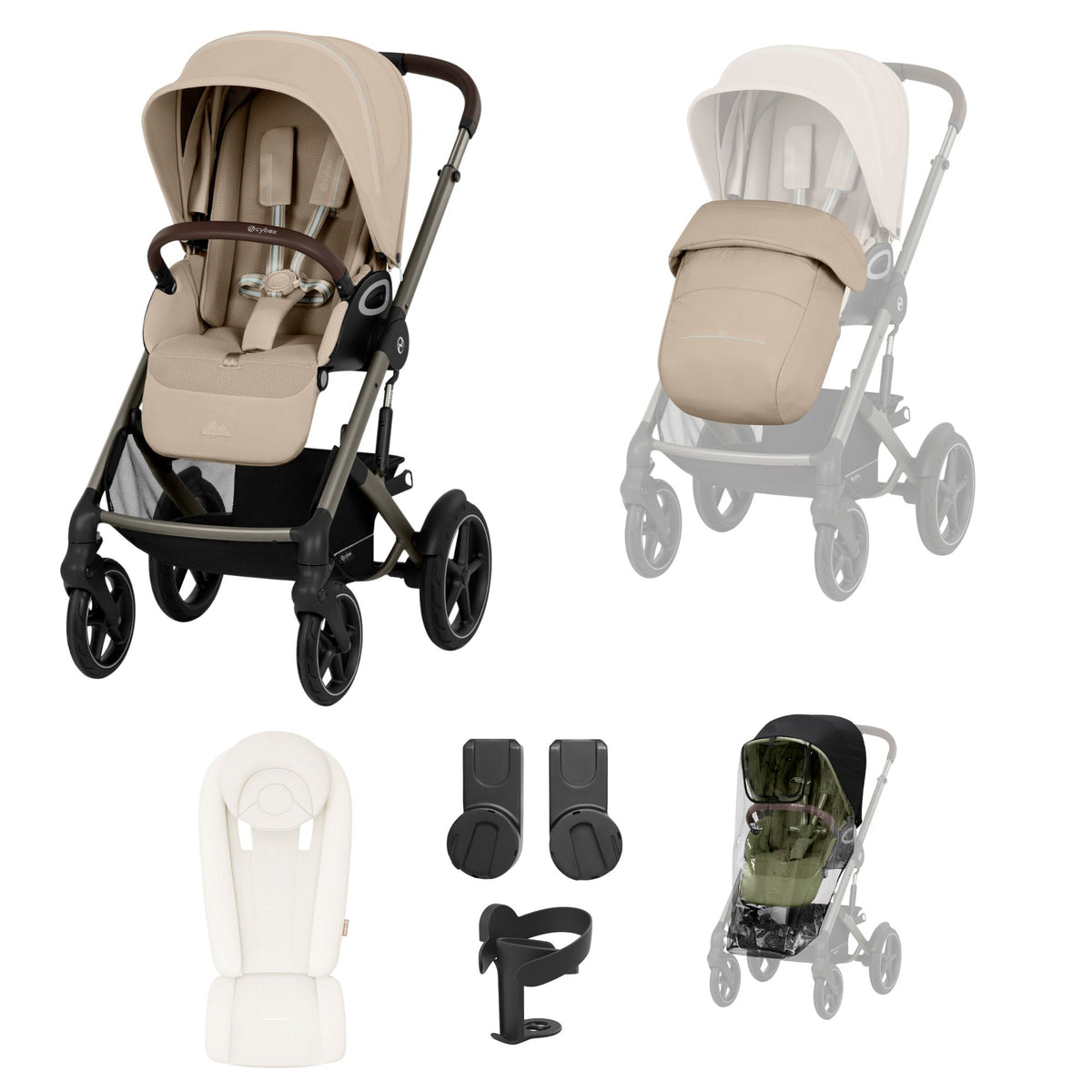 Cybex Talos S Lux Bundle | Newborn Nest & Accessories