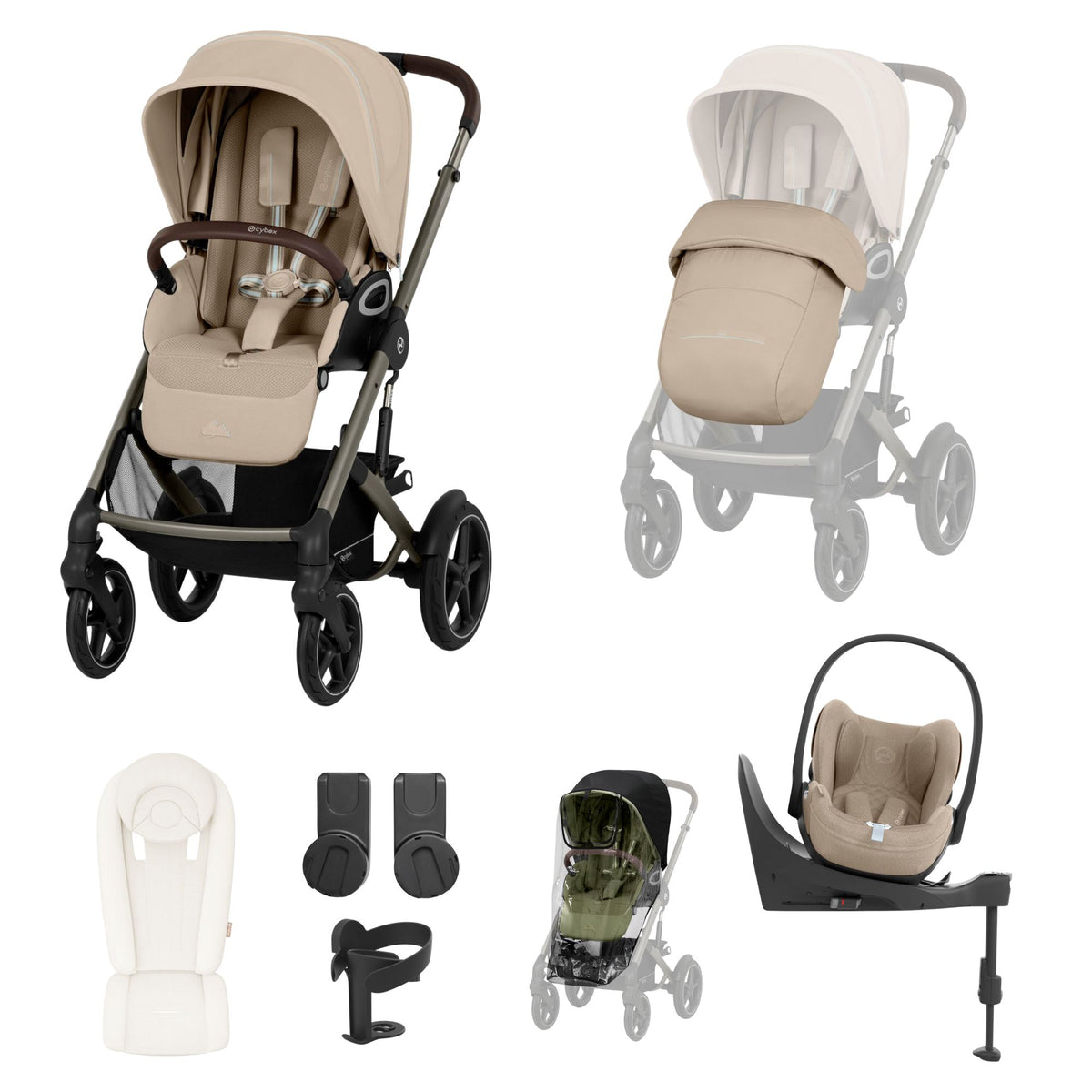 cybex gold newborn nest Cybex Talos S Lux Nest Travel System | Cloud T & ISOFIX