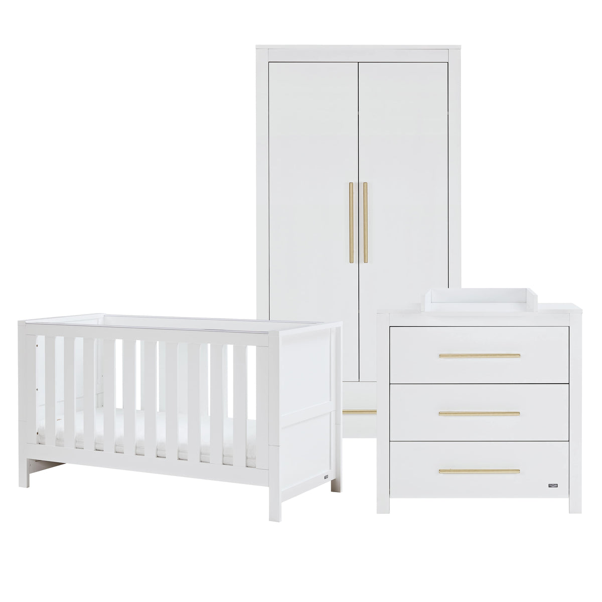 Tutti Bambini Tivoli Piece Nursery Furniture Set White