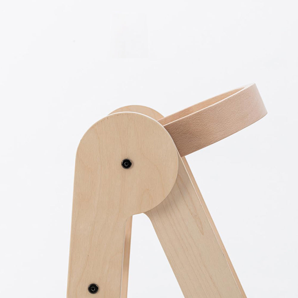 MamaToyz Folding Learning Tower Natural Beech Wood Montessori Child Safety Platform