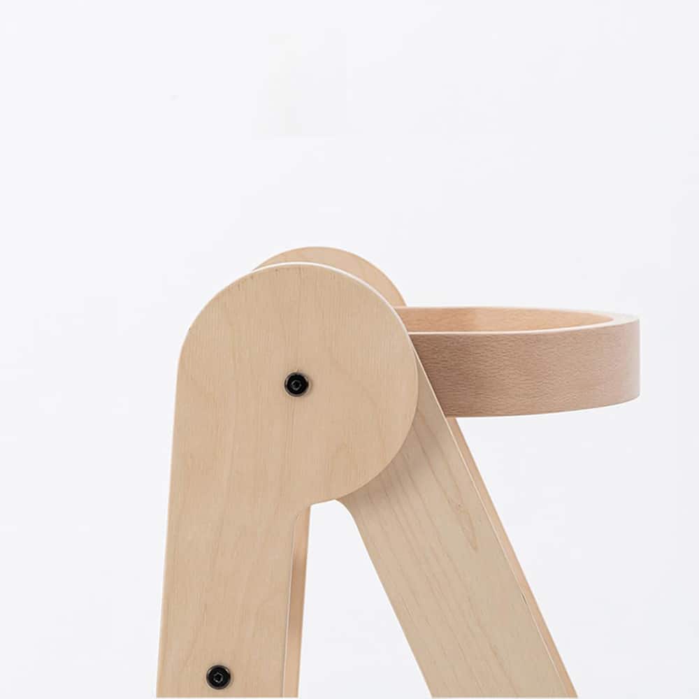 MamaToyz Folding Learning Tower Natural Beech Wood Montessori Child Safety Platform