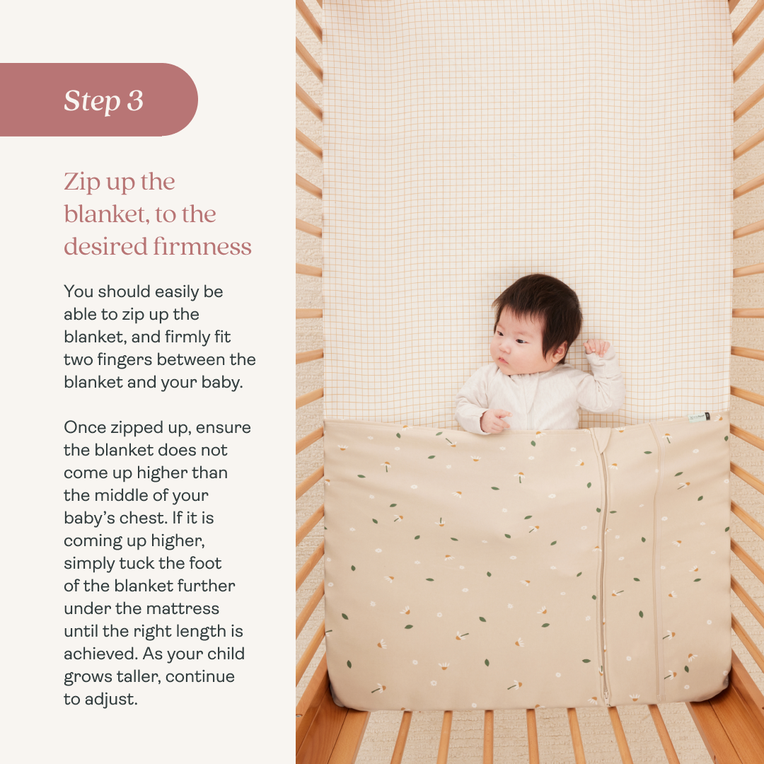 ergoPouch Organic Crib All Year/Winter HugMe Blanket | 1.0-2.5 Tog - Caramel Grid