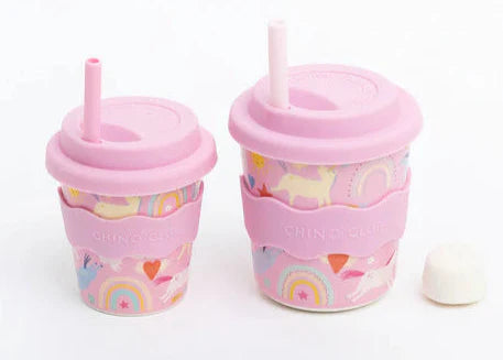 Chino Club Pink Unicorn 8oz Cup & Straw