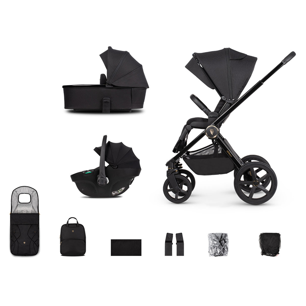 Venicci Upline Travel System with Accessories and Tiago Car Seat