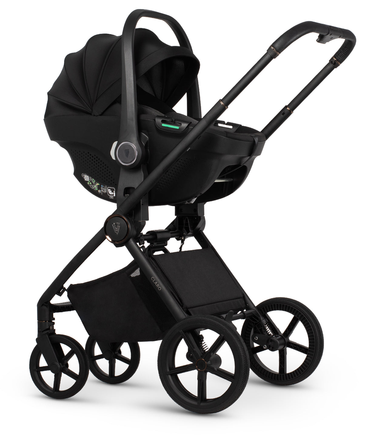 Venicci Claro Travel System with Tiago 360 Car Seat and ISOFIX Base - Forest Green