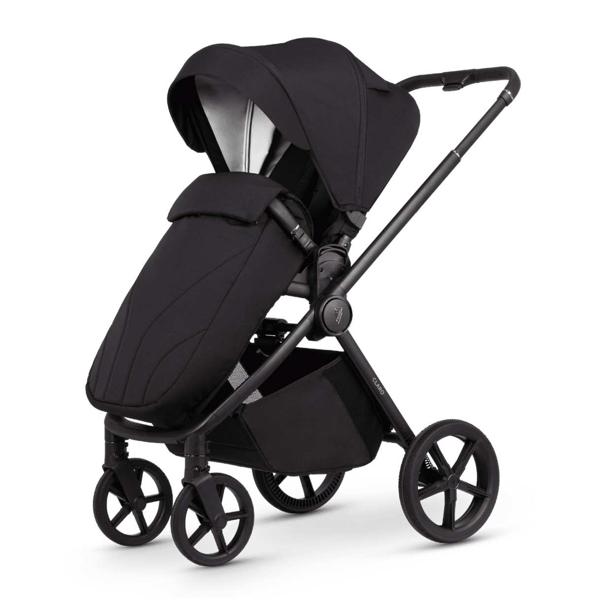 Venicci Claro Travel System Bundle with Accessories, Cybex Cloud T & ISOFIX Base - Noir