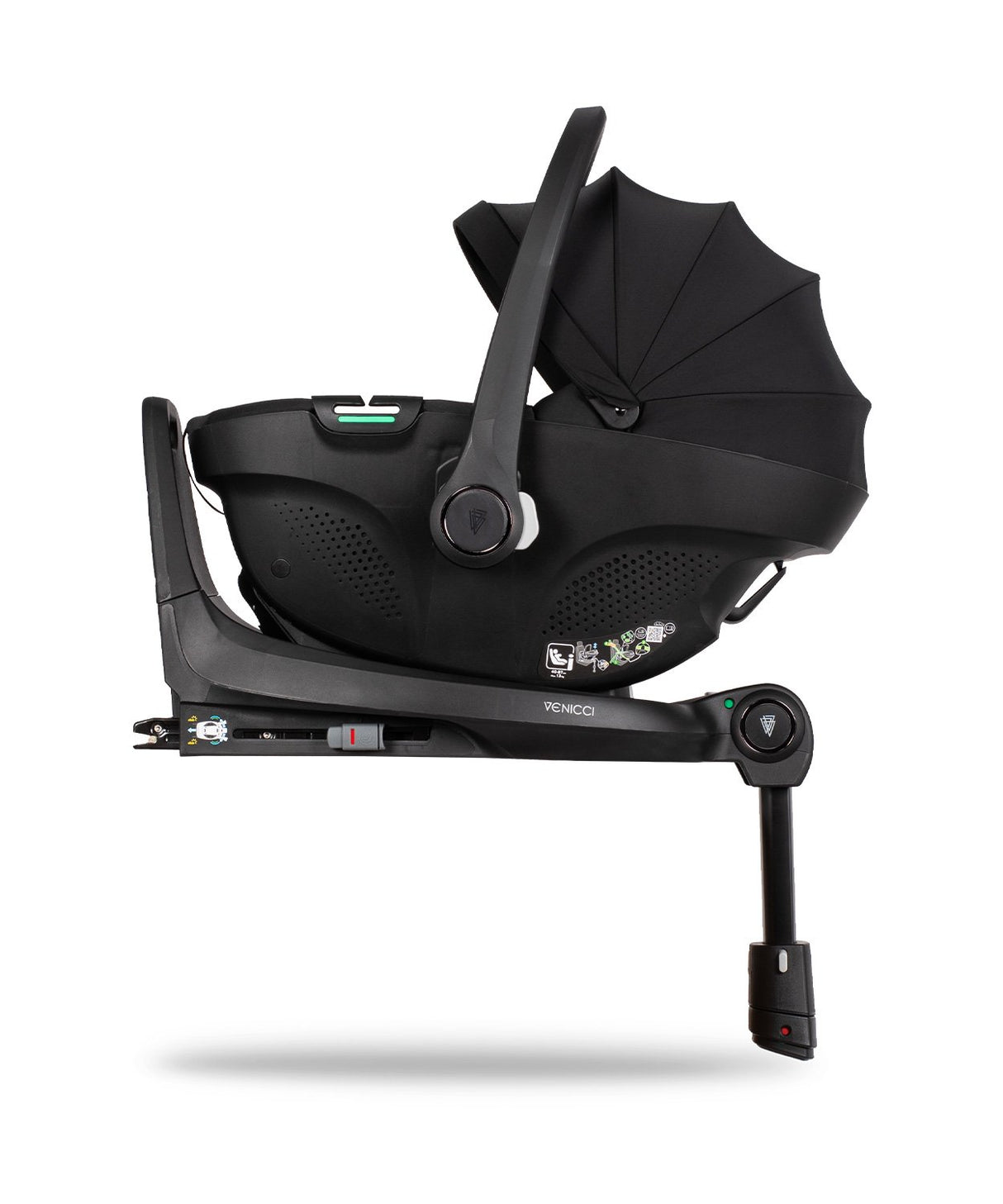 Venicci Claro Travel System with Tiago 360 Car Seat and ISOFIX Base - Almond