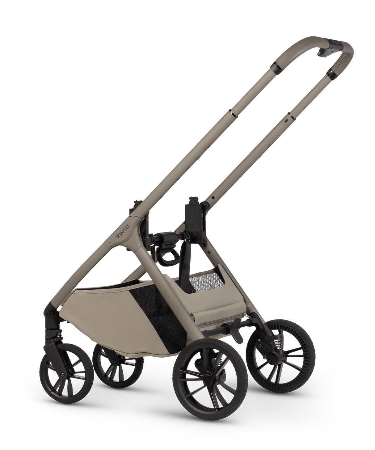 Venicci Tila Ultimate Travel System with Accessories and Tiago Car Seat & ISOFIX Base - Latte