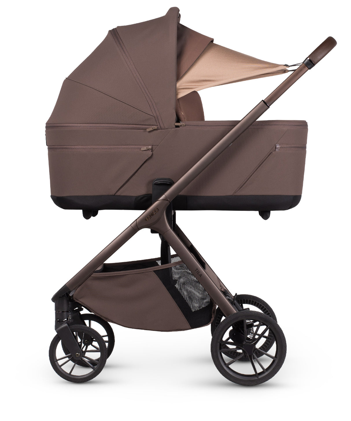 Venicci Tila Travel System with Accessories and Tiago Car Seat - Noce