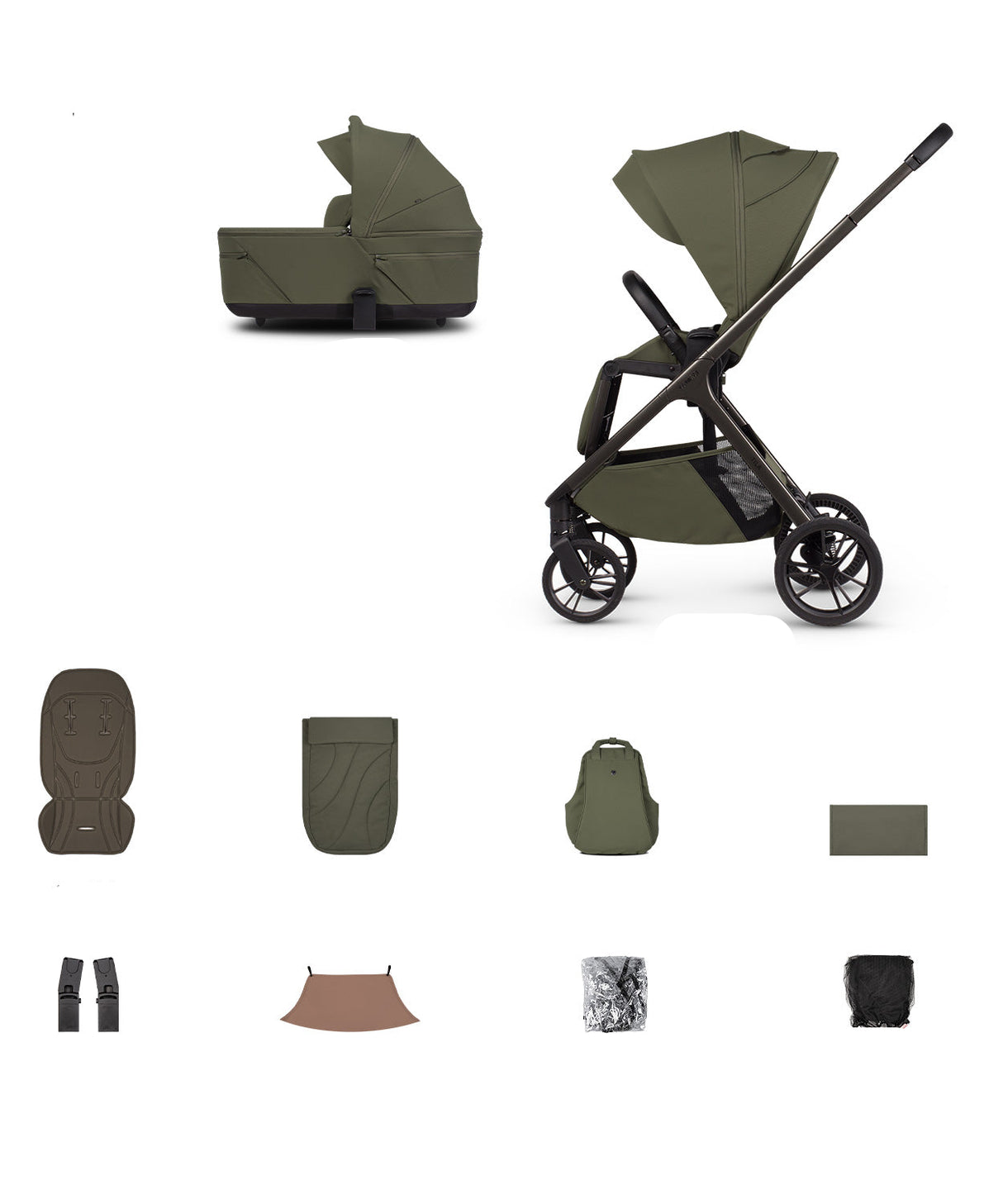 Venicci Tila Pushchair Bundle with Accessories - Olive
