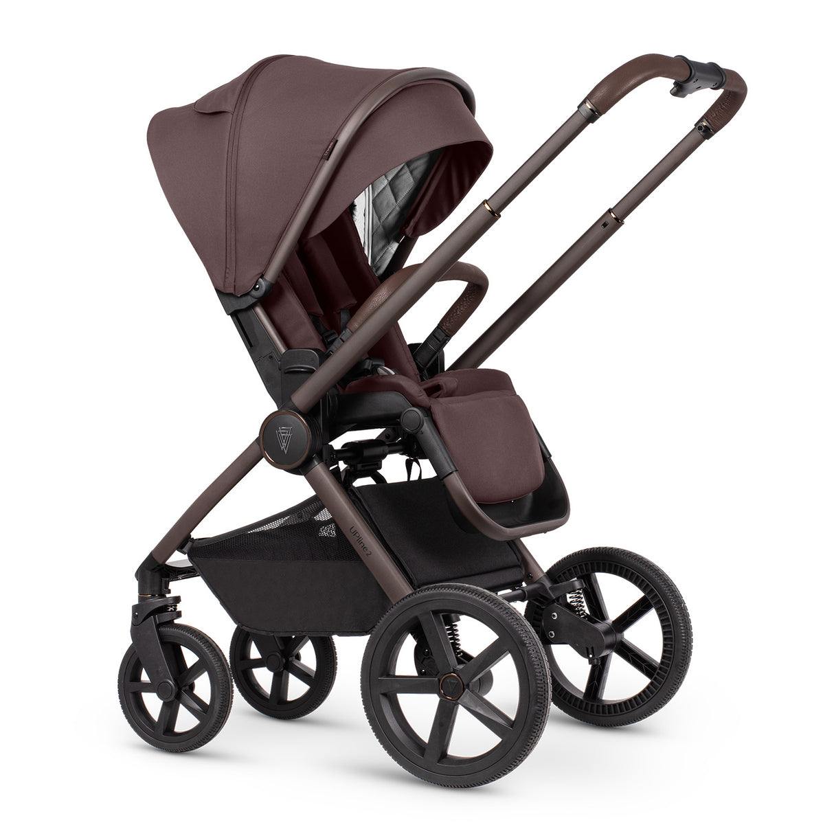 Venicci Upline 2 Special Edition Travel System with Accessories, Tiago Car Seat & ISOFIX Base - Burgundy