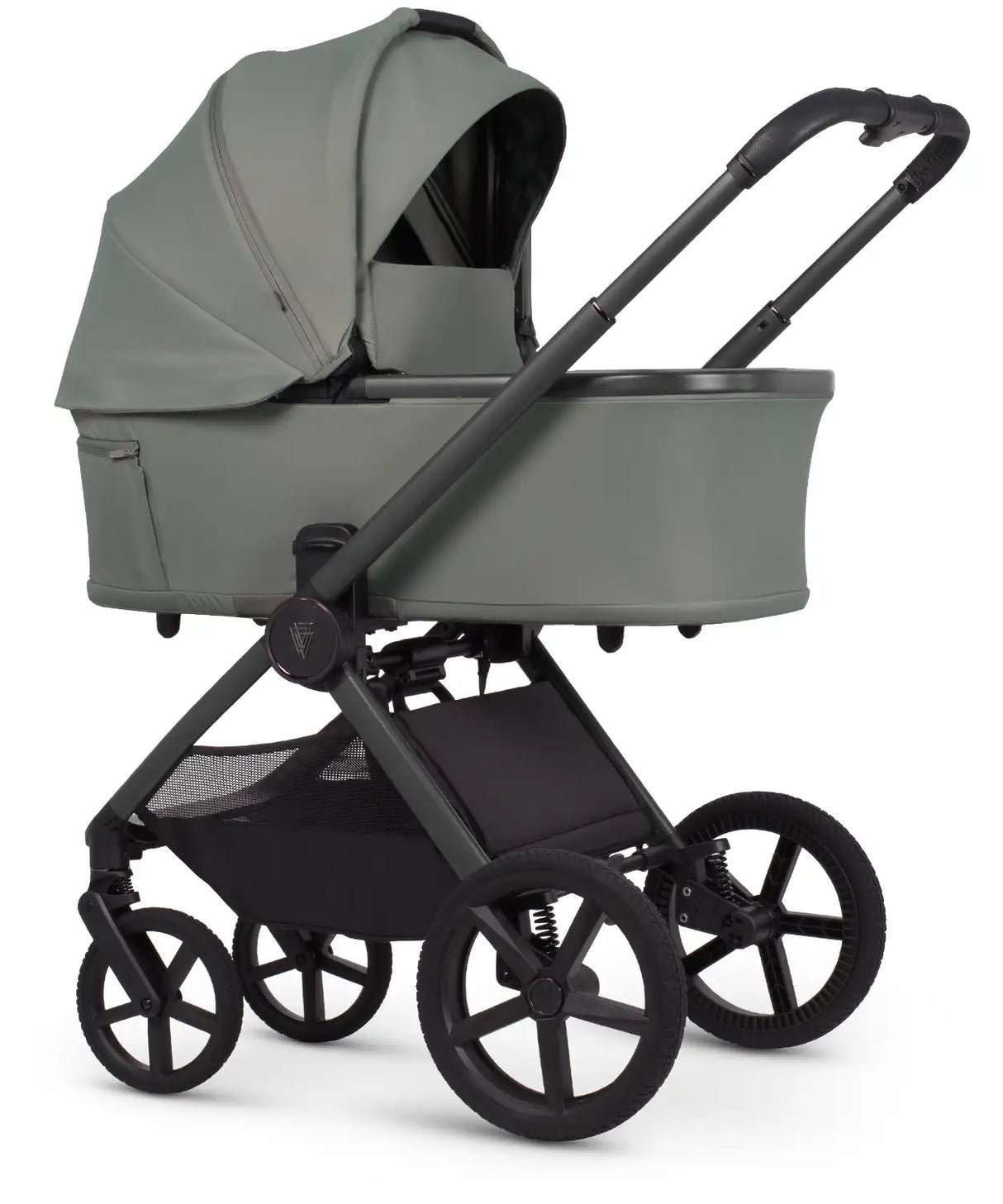 Venicci Upline 3 Travel System with Cybex Cloud T Sepia Black Car Seat & Base T ISOFIX Base - Aloe