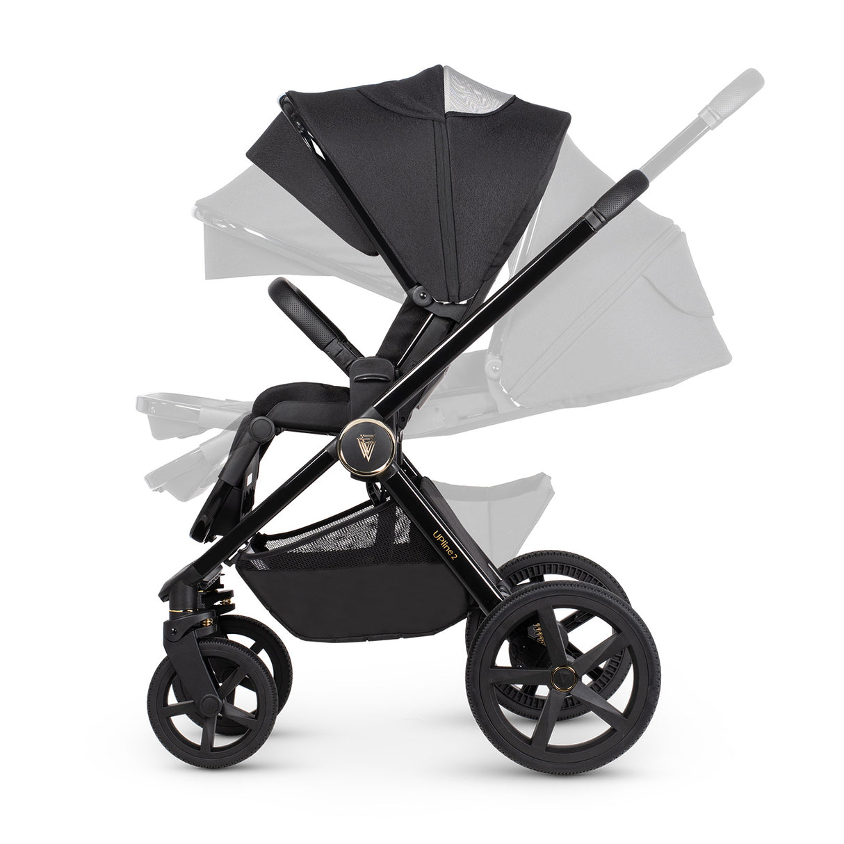 Venicci Upline 2 Pushchair Bundle with Accessories - All Black