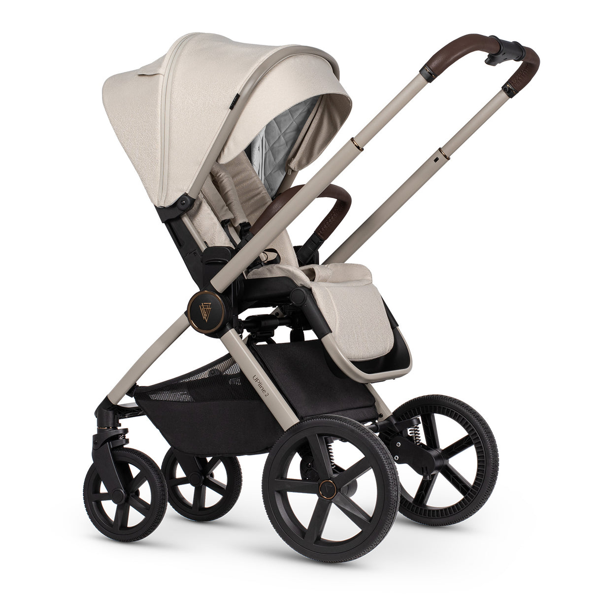Venicci Upline 2 Pushchair Bundle with Accessories - Stone Beige