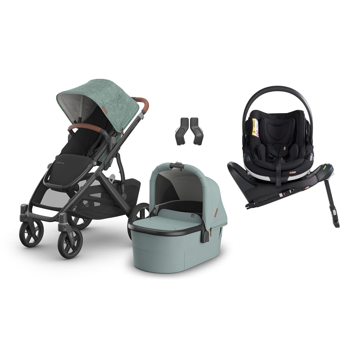 UPPAbaby VISTA V3 Travel System with BeSafe Go Beyond Car Seat and ISOFIX Base - Gwen