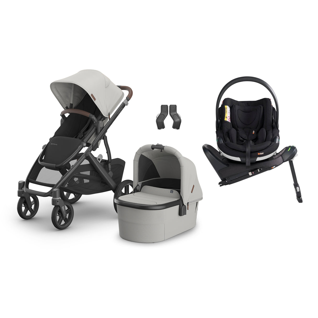 UPPAbaby VISTA V3 Travel System with BeSafe Go Beyond Car Seat and ISOFIX Base - Savannah