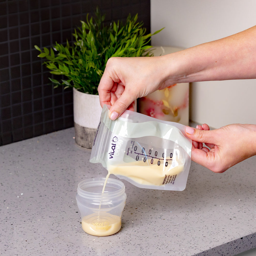 Vital Baby Easy Pour Breast Milk Storage Bags - 30 Pack