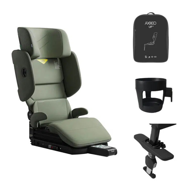 Axkid UP High Back Booster with Accessories - Nordic Bloom Green