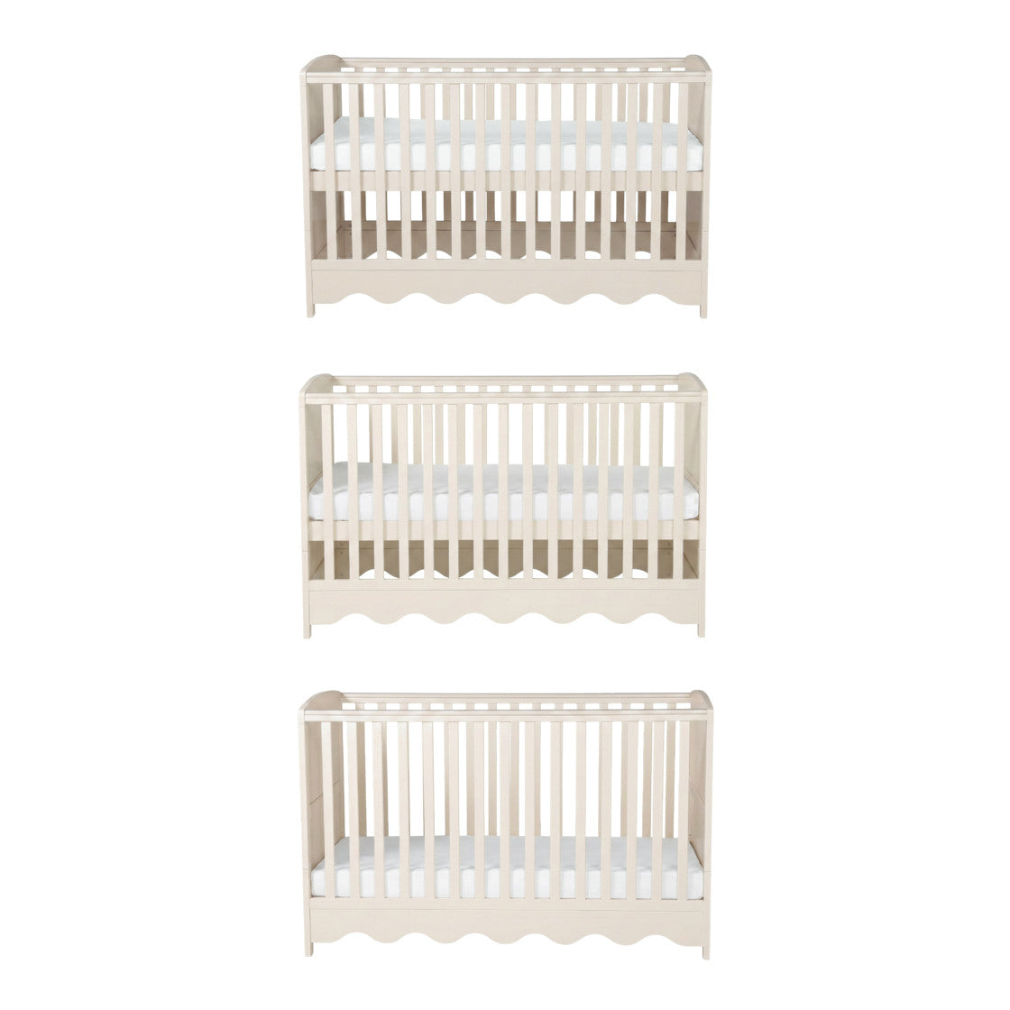 Bebe & Beyond Dancer Cot Bed & Dresser 2 Piece Nursery Furniture Set - Cashmere 5