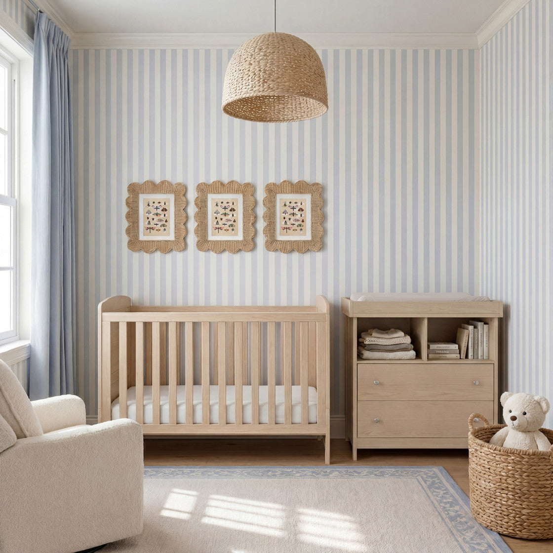 Bebe & Beyond Seeker Cot Bed & Changing Unit 2 Piece Nursery Furniture Set - Nordic 1