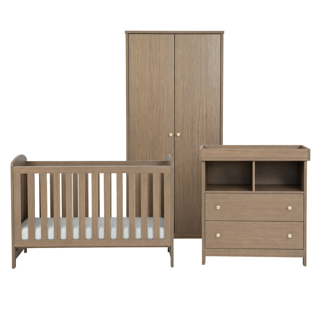 Bebe & Beyond Seeker Cot Bed, Changing Unit & Wardrobe 3 Piece Nursery Furniture Set - Drift 4