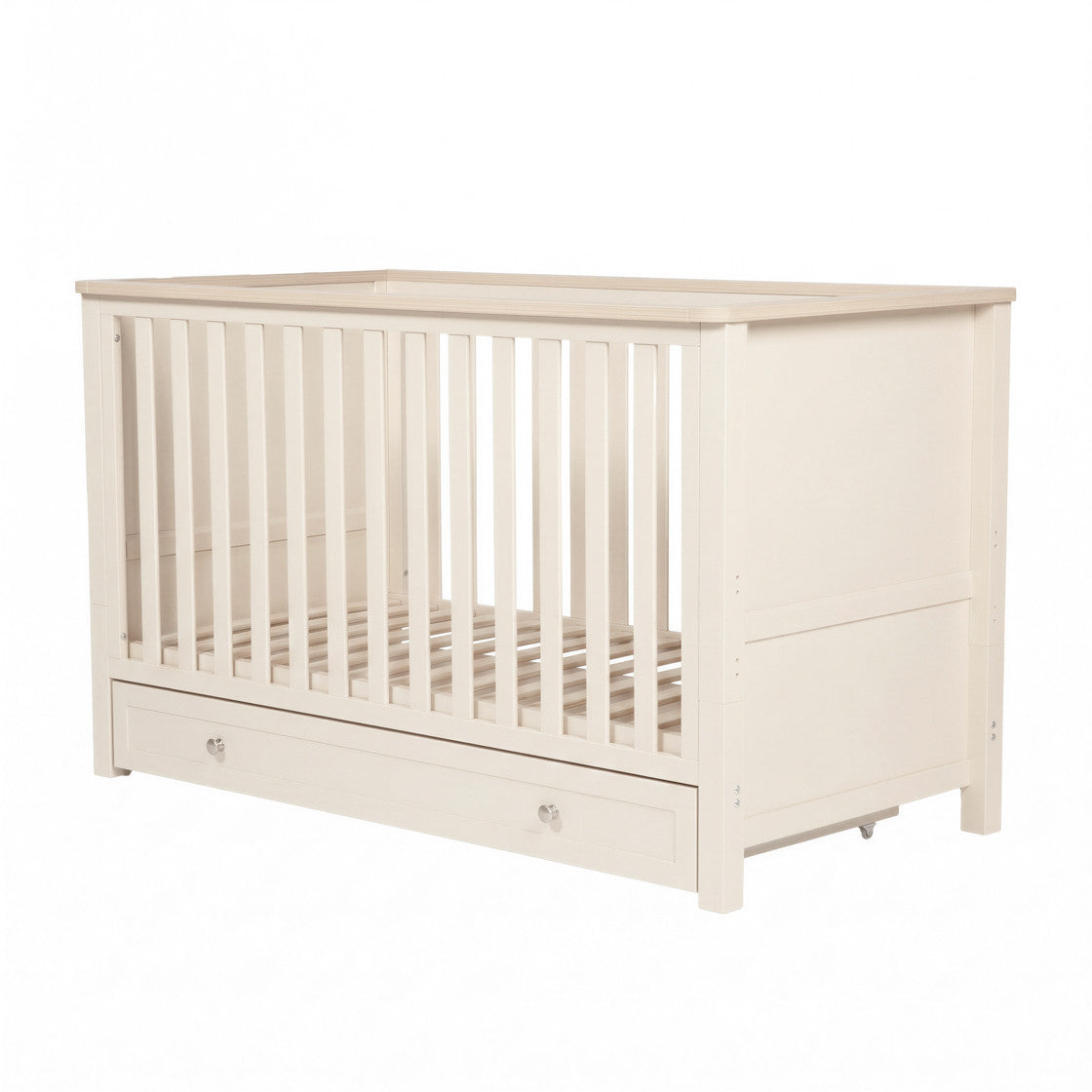 Bebe & Beyond Wandered Cot Bed & Dresser 2 Piece Nursery Furniture Set - Cashmere & Oak 11