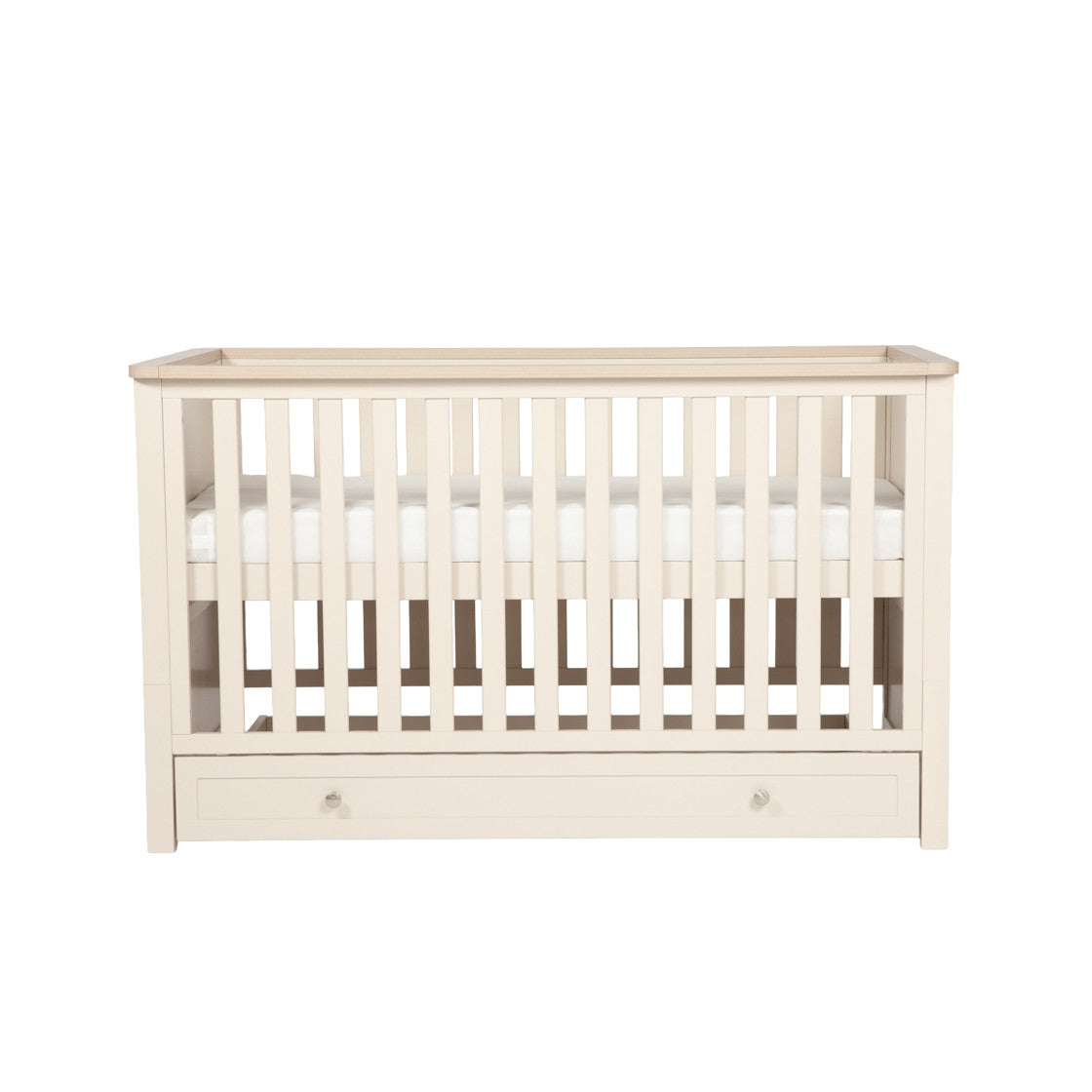 Bebe & Beyond Wandered Cot Bed & Dresser 2 Piece Nursery Furniture Set - Cashmere & Oak 12