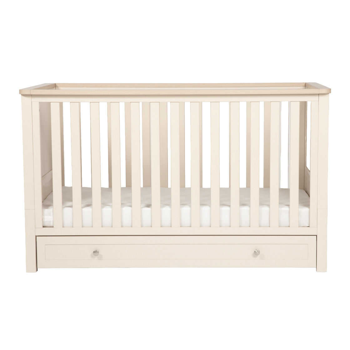 Bebe & Beyond Wandered Cot Bed & Dresser 2 Piece Nursery Furniture Set - Cashmere & Oak 14