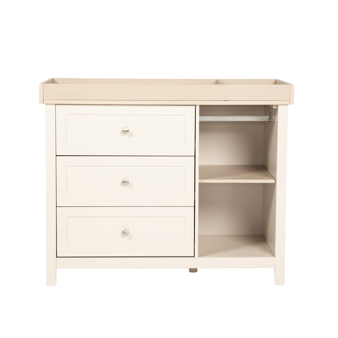 Bebe & Beyond Wandered Cot Bed & Dresser 2 Piece Nursery Furniture Set - Cashmere & Oak 23