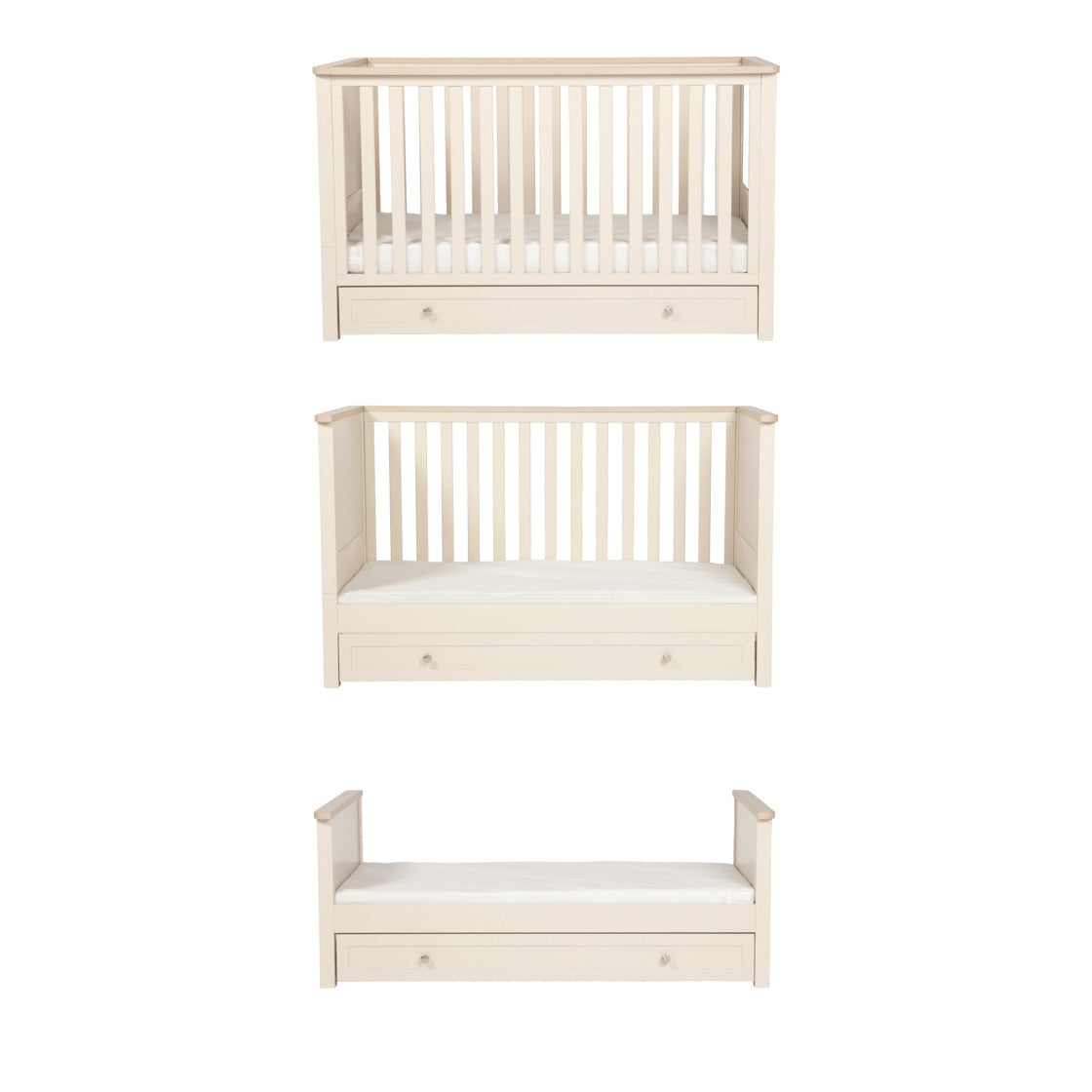 Bebe & Beyond Wanderer Cot Bed - Cashmere & Oak 12