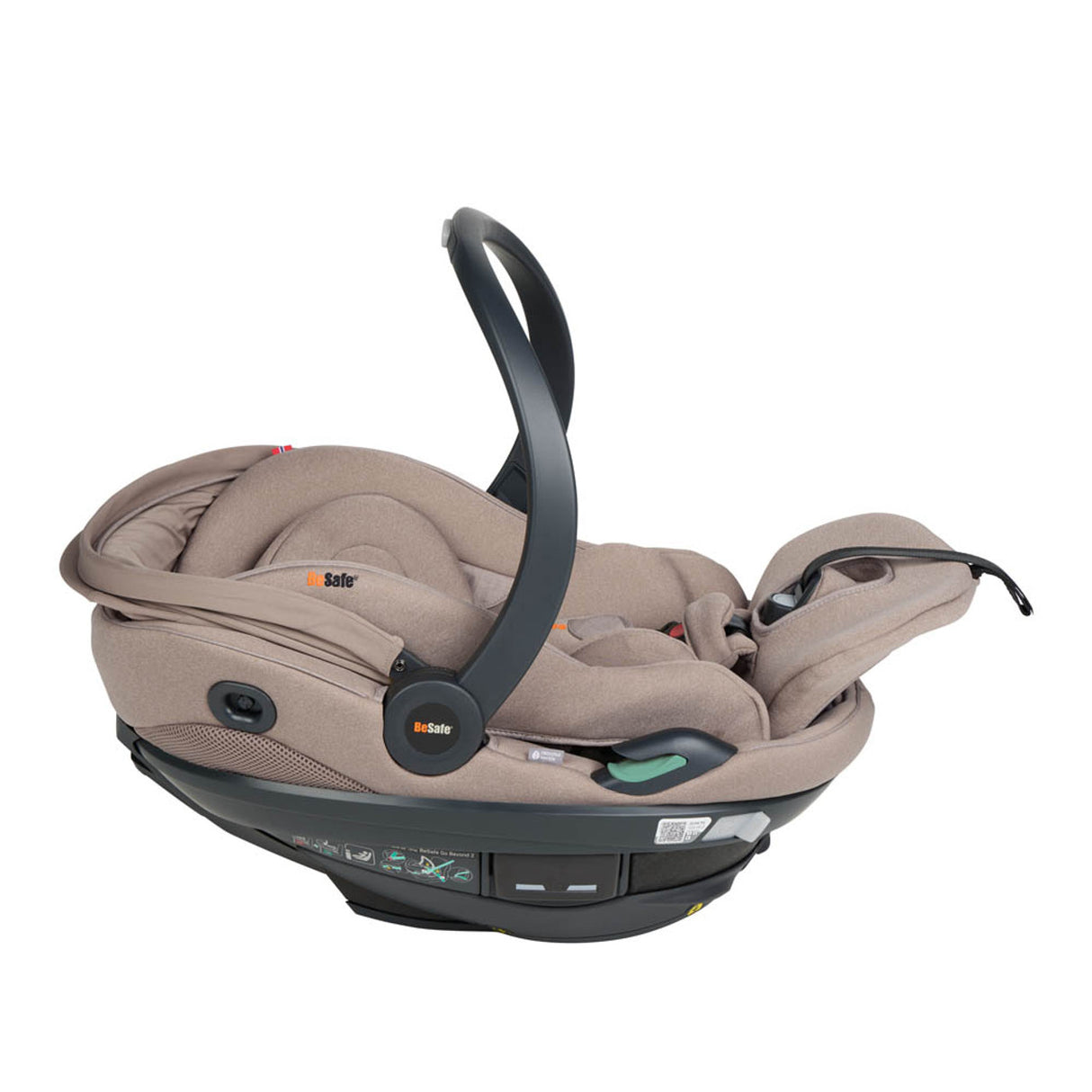 BeSafe Go Beyond 2 Infant Car Seat - Dark Sand Soft Breeze