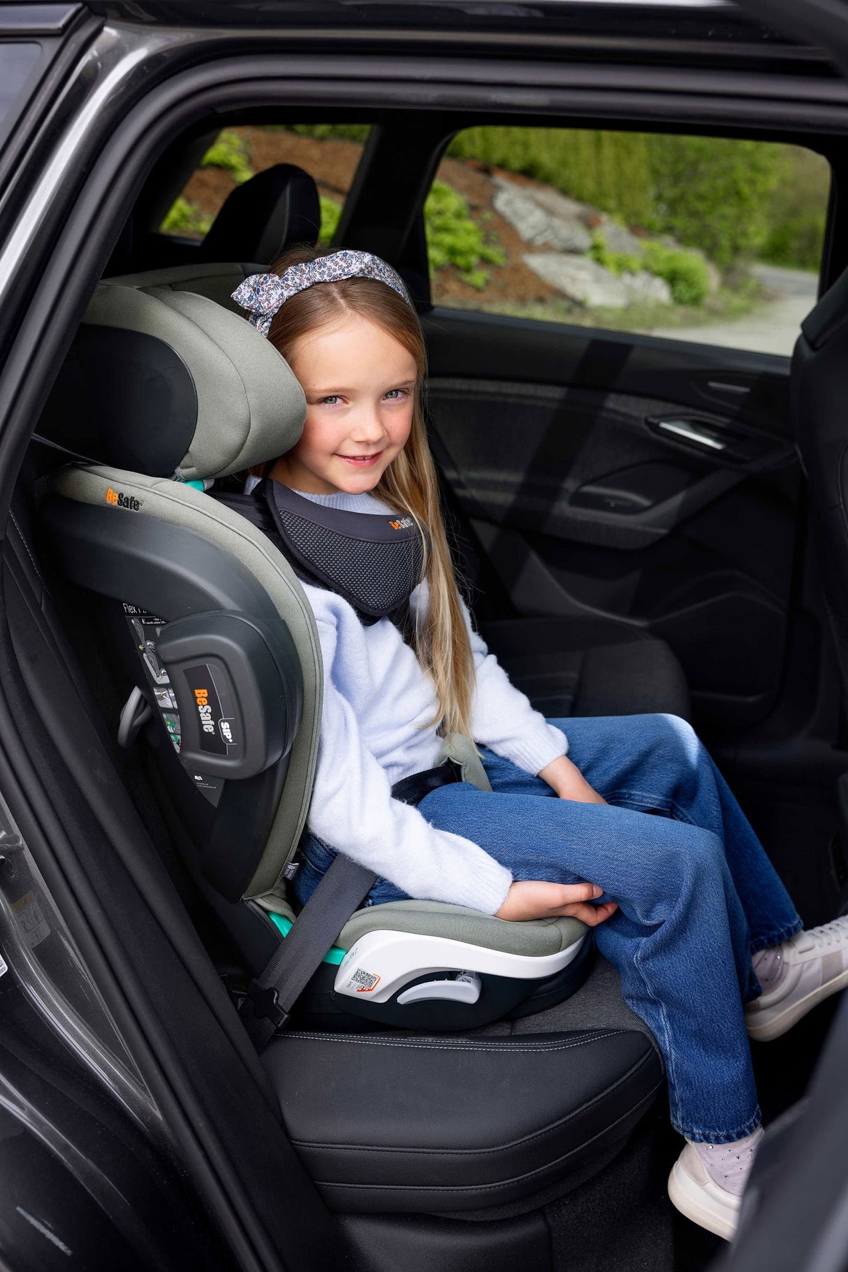 BeSafe Flex FIX 2 High Back Booster - Meadow Green Soft Breeze