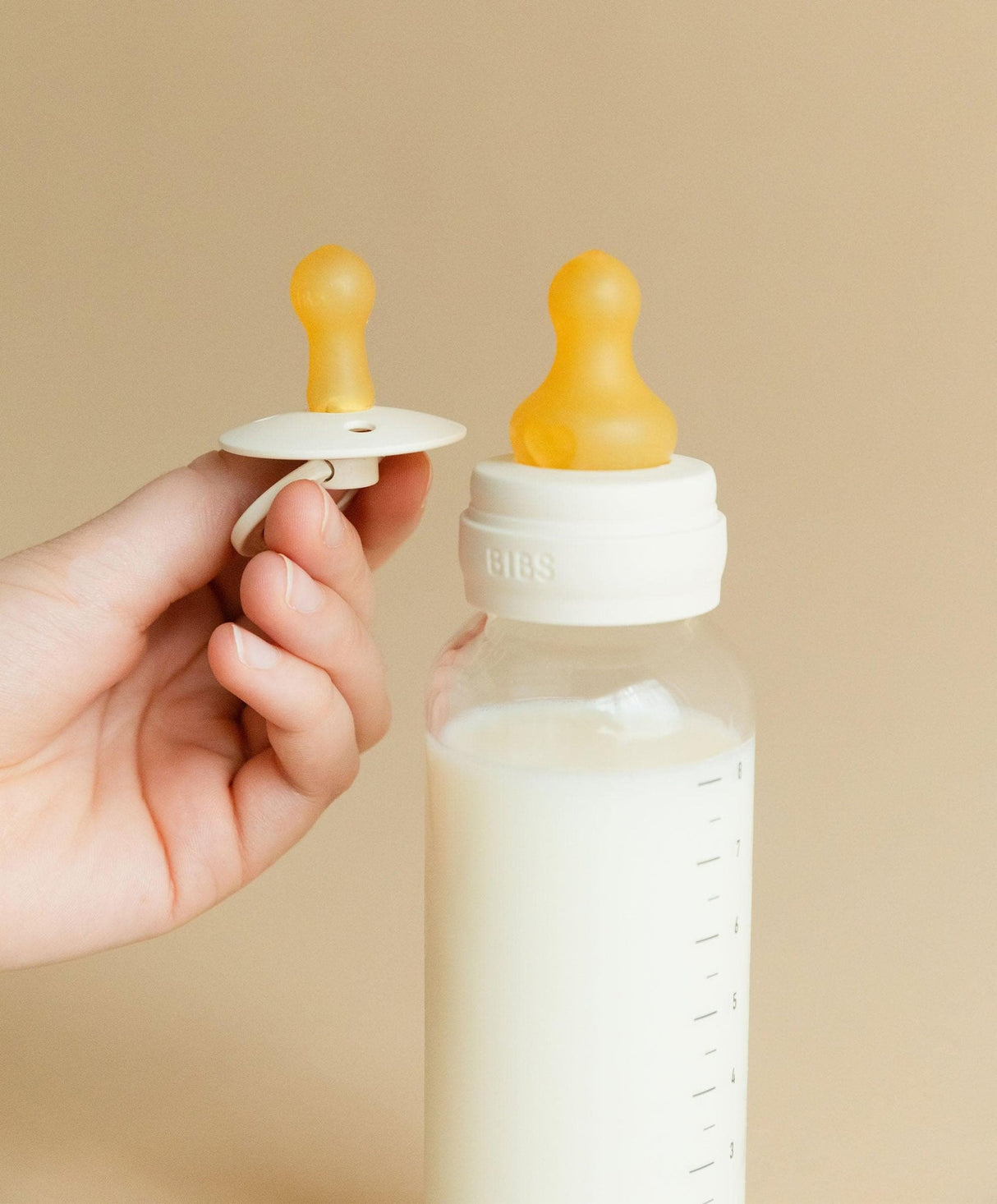 BIBS Grow & Flow Baby Bottle 150ml and 270ml Latex Set - Ivory