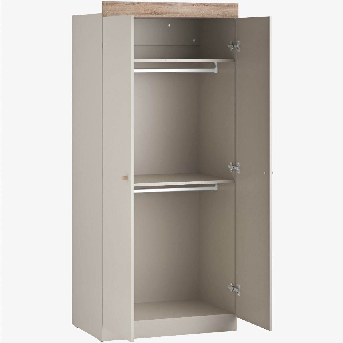 Little Acorns Burlington Double Nursery Wardrobe – Cashmere & Truffle Oak