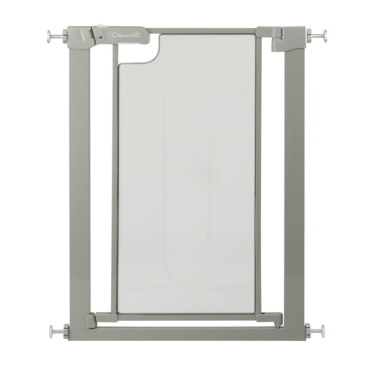 Callowesse Narrow Metal Mesh Child & Pet Safety Gate 62-69cm x H76cm - Ash Grey 1