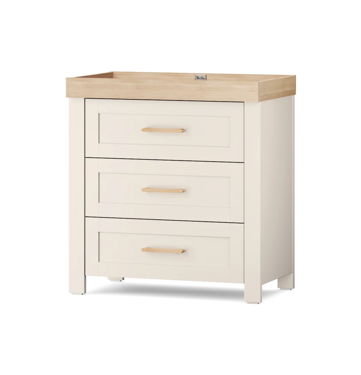 Silver Cross Seville 2 Piece Nursery Furniture Set with Convertible Cot Bed to Toddler Bed & Dresser