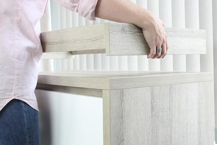 Tutti Bambini Modena 2 Piece Nursery Furniture Set with Cot Bed & Dresser - White & Grey Ash